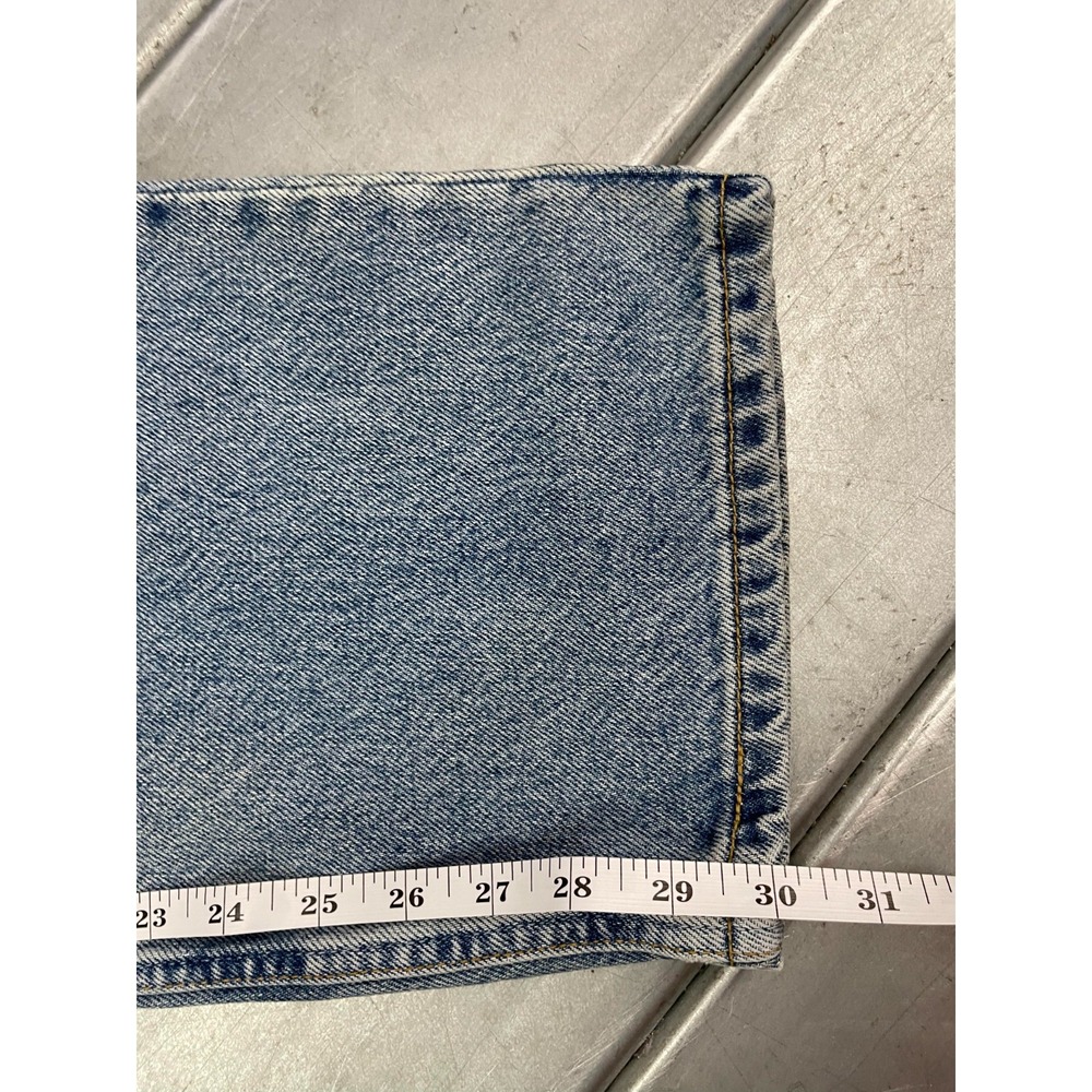 Signature Levis Mens 36X30 Blue Medium Wash Denim Regular Straight 100% Cotton - Picture 9 of 16